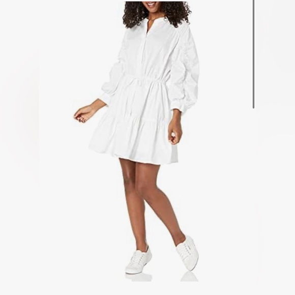 Astr Dresses & Skirts - ASTR THE LABEL Ruched Shirtdress WHITE S